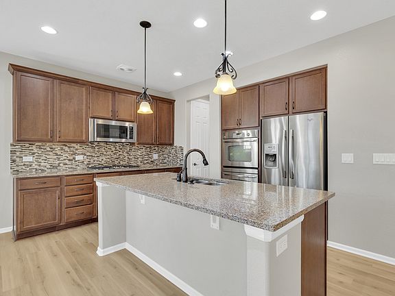 Spacious kitchen with seating at the island