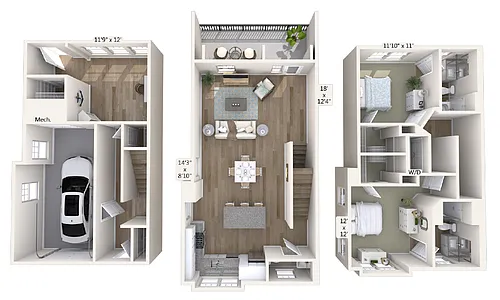 Floor plan B4T-1698sq-Stainless-den-2809