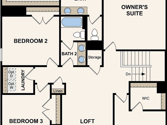second level floor plan