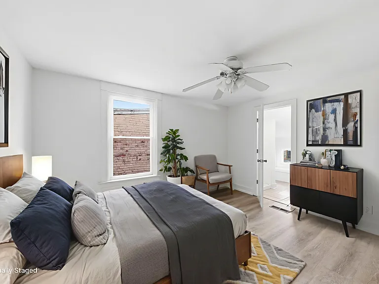 Master bedroom, virtually staged.