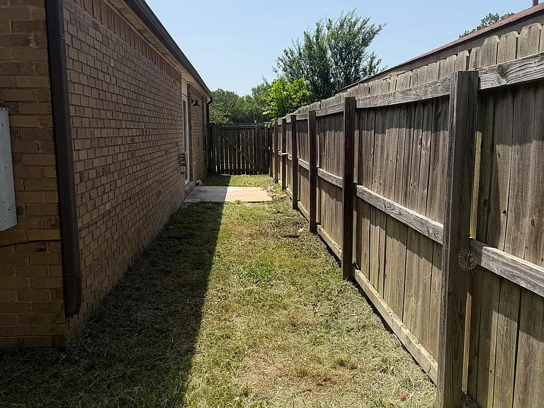 Side yard + patio