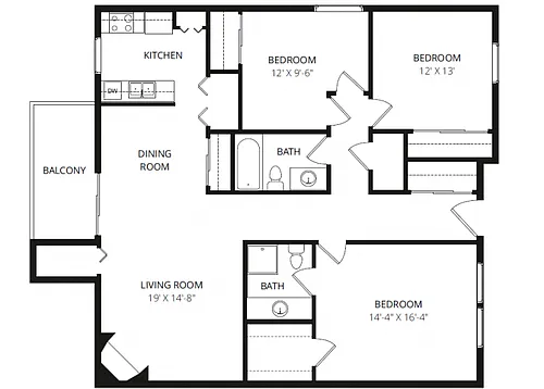 Floor plan 3x2 Nichols
