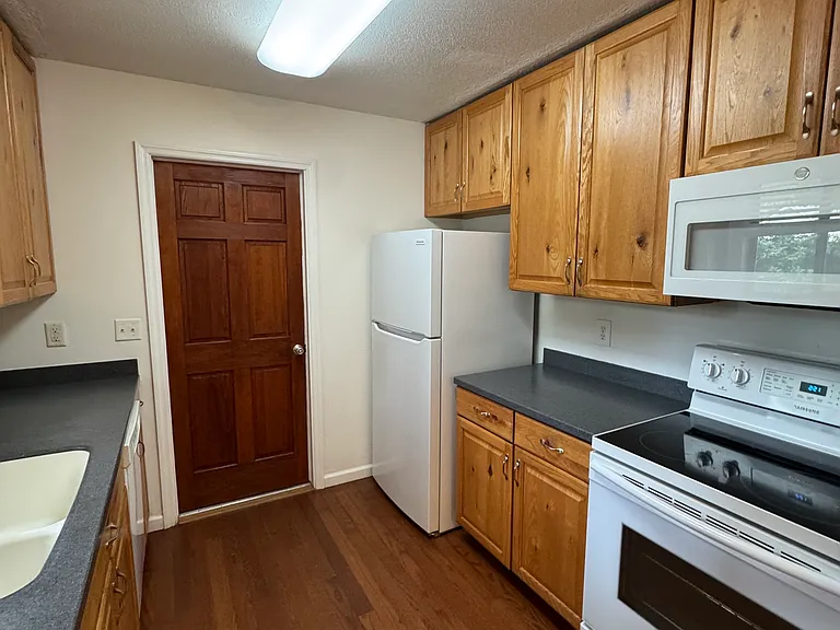 View from kitchen to garage