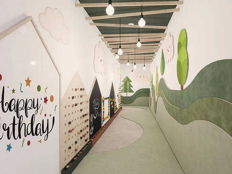 Modera Bridle Trails brings playtime to life with a colorful kids' playroom and enclosed outdoor space designed for fun close to home.