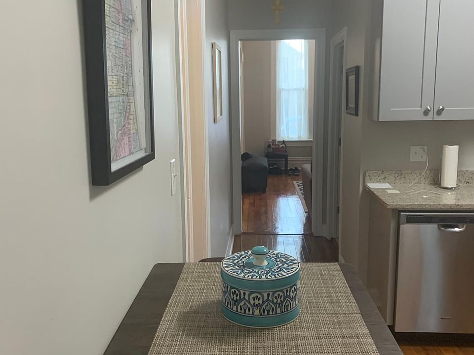 View from kitchen to living room