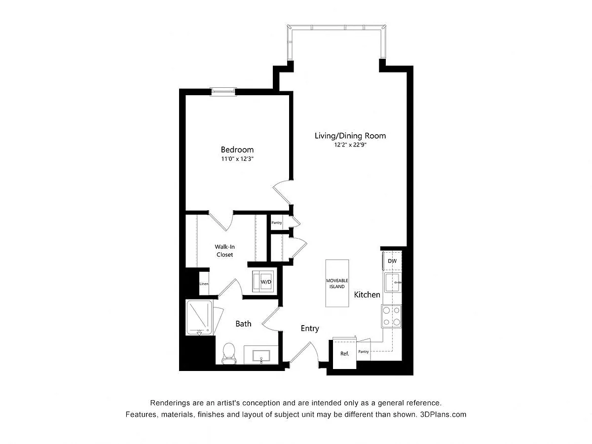 Floor plan A05 - 1 Bedroom