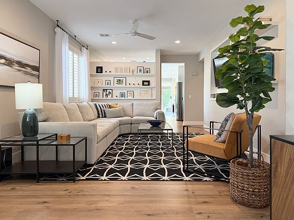 Living Room with Custom Cozy Sectional