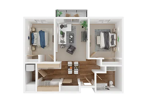Floor plan 2x1A AGE 55+