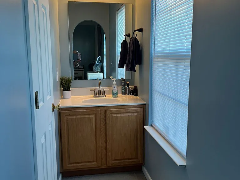 master bedroom hallway to bathroom