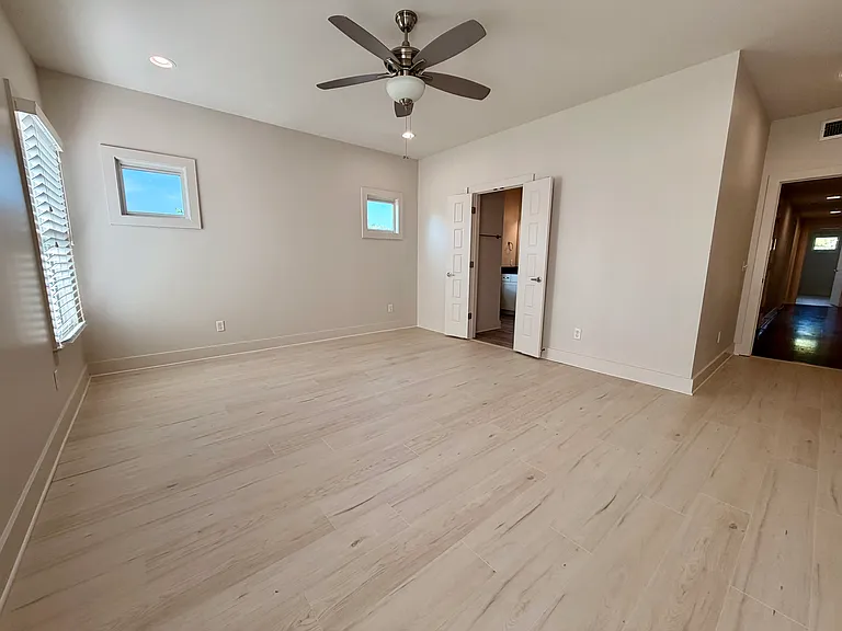 Attached large primary bathroom