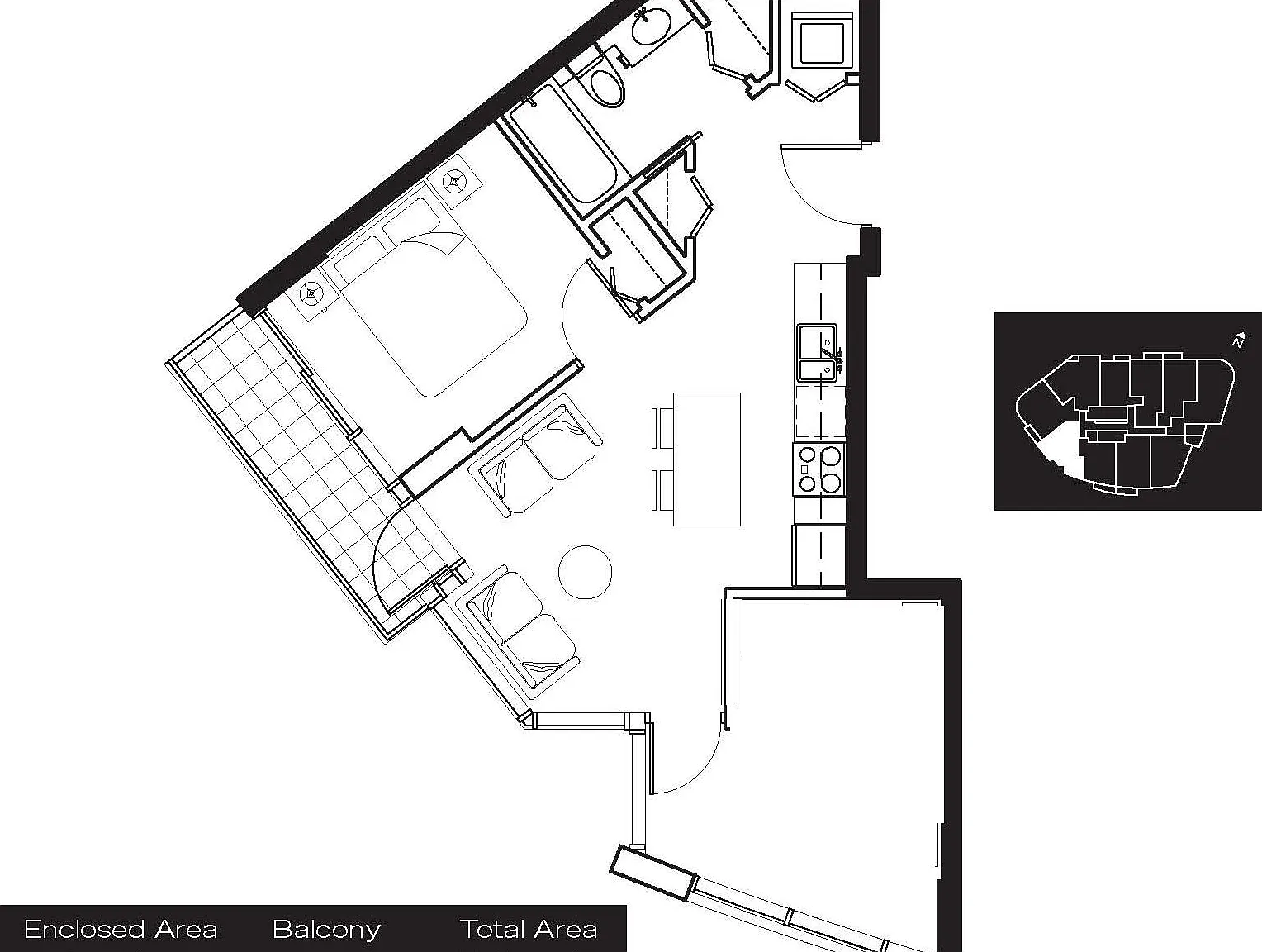 2 bed, 576 sqft, $3,700 — Photo 2