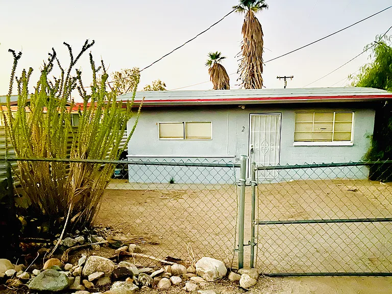 gated driveway.