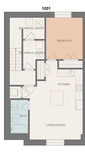 Floor plan 1 Bed Type A1 -