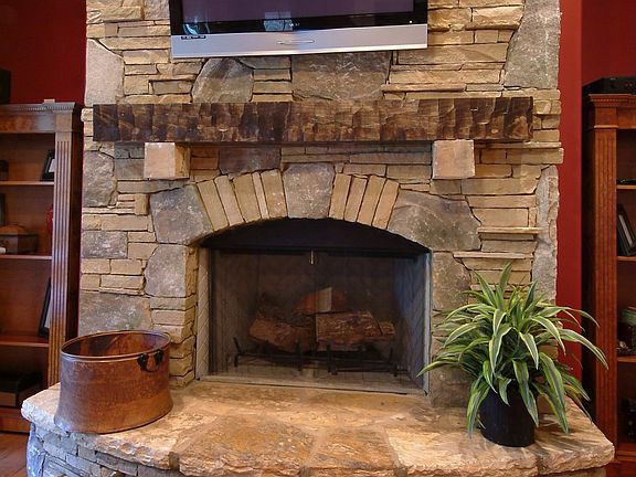 Stone Fireplace