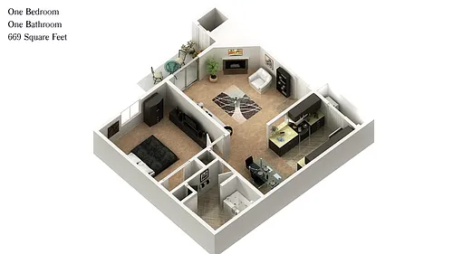 Floor plan 1x1A