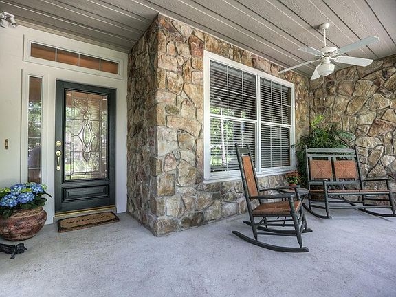 Beautiful stone construction and an incredibly relaxing front porch