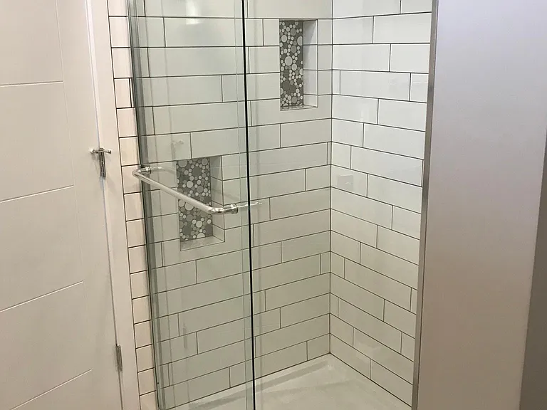 Primary walk in shower.