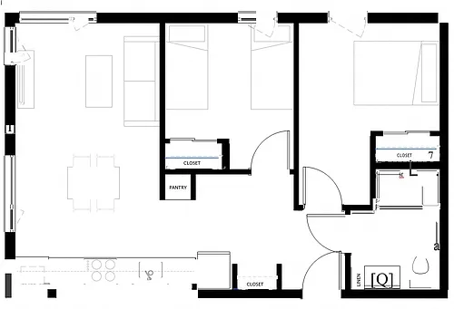 Floor plan 2X1 B