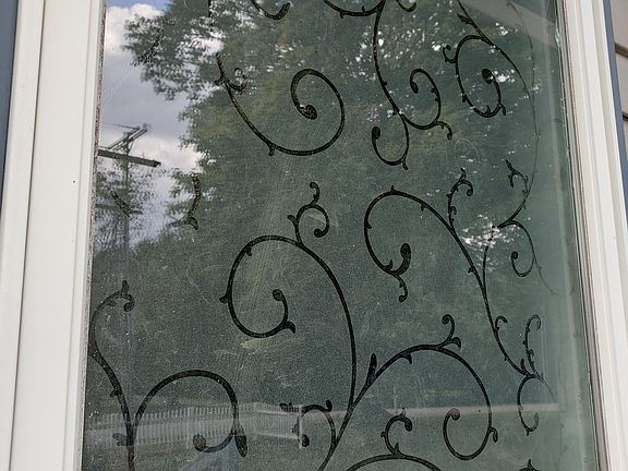 Vinyl window covering for privacy