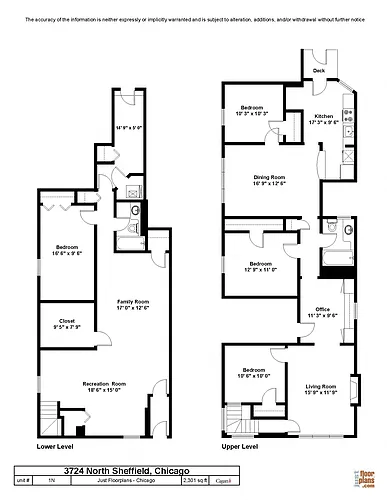 Floor plan Four Bedroom