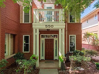 front entrance/balcony