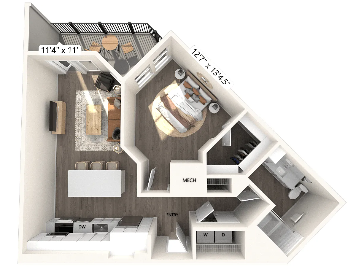 Floor plan A3-871sf