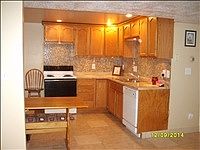 Beautiful kitchen opens to living room
