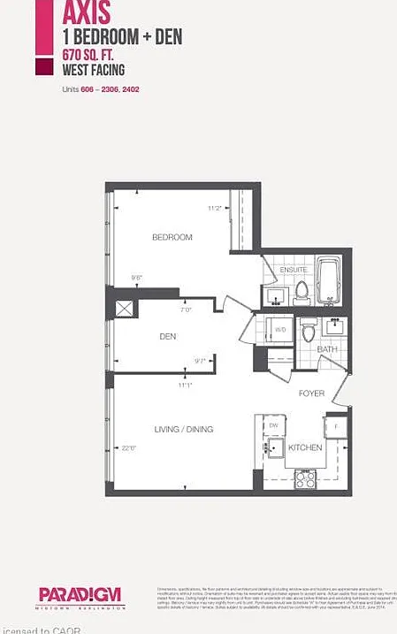 1 bed, 1.5 bath, 670 sqft, $2,400 — Photo 2