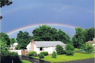 Hugged by a rainbow