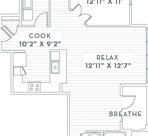 C1R floor plan Presley Uptown