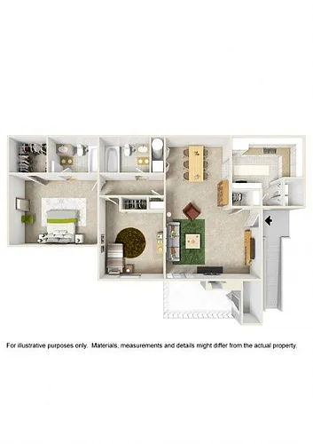 Floor plan 2Bedroom/2Bath