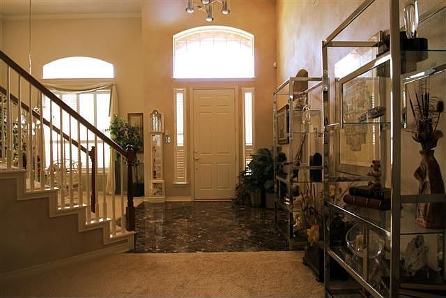 Entry with granite floors