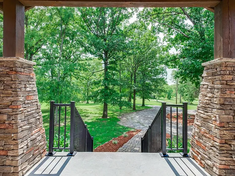 View from the front porch lodge-side.