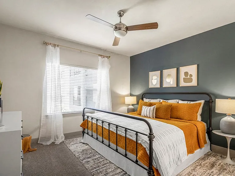 Ceiling fans in the living and bedrooms