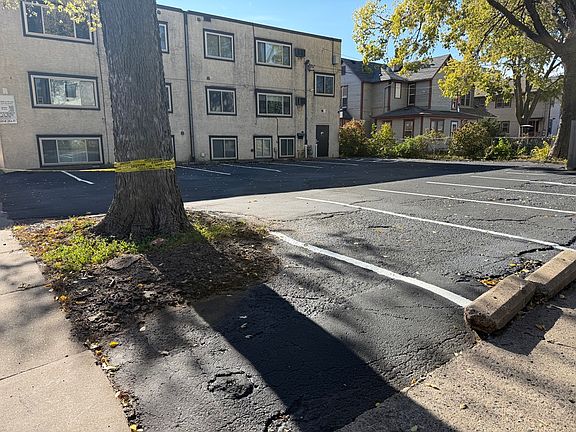 Resurfaced parking lot