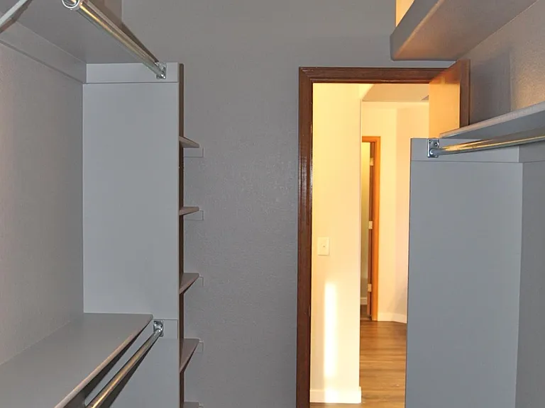 Closet has some built in shelving