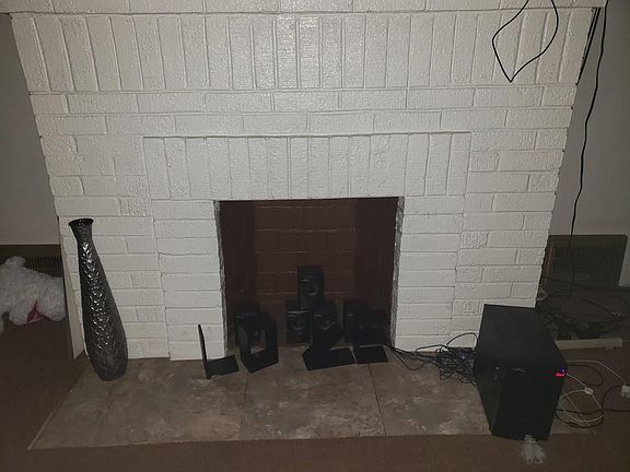 fireplace in the living room