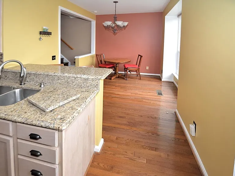 Open layout with open breakfast area