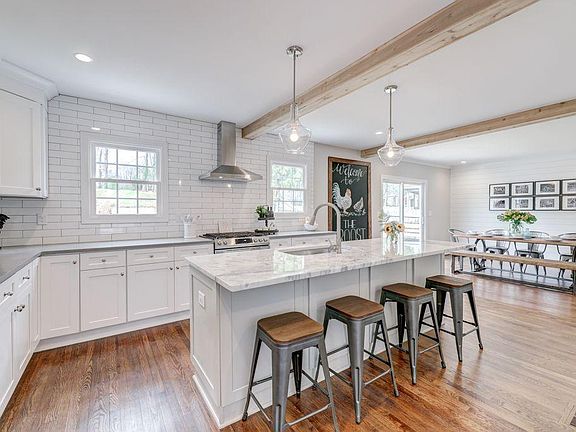 Kitchen island with bar seating