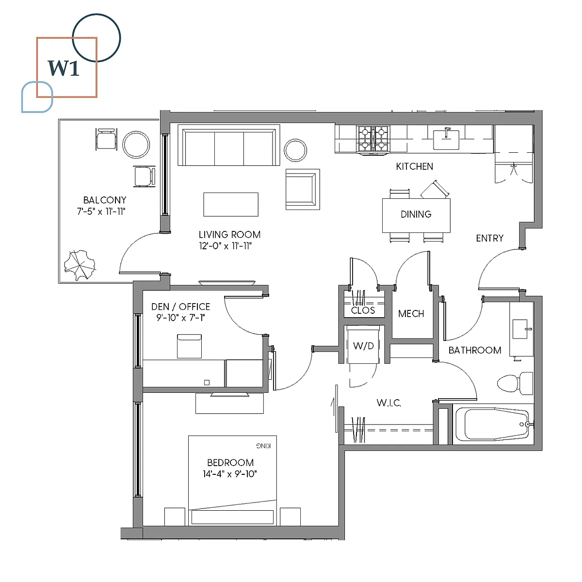 Floor plan W1