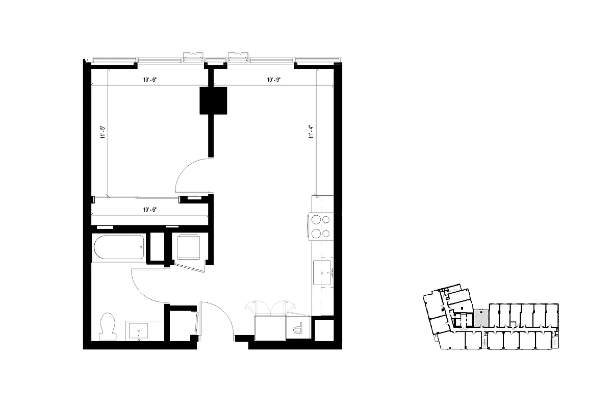 Floor plan A1 1 Bedroom