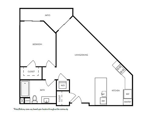 Floor plan 1x1c