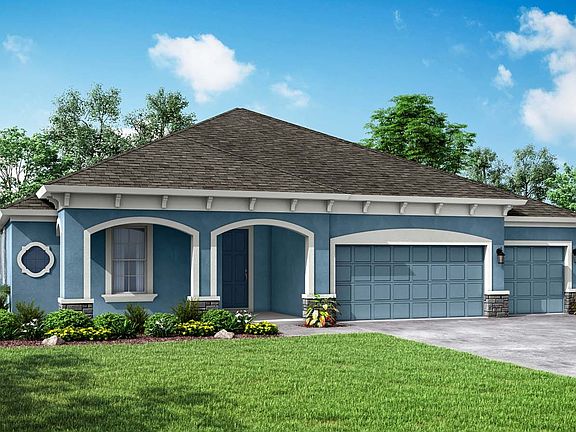 Sapphire new home exterior elevation Tuscan with optional stone William Ryan Homes Tampa
