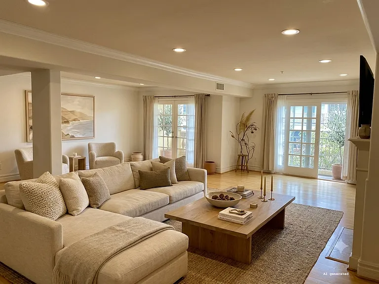 An A.I inspired image to show how we had the home decorated to give you a sense of space, and a decorative suggestion.