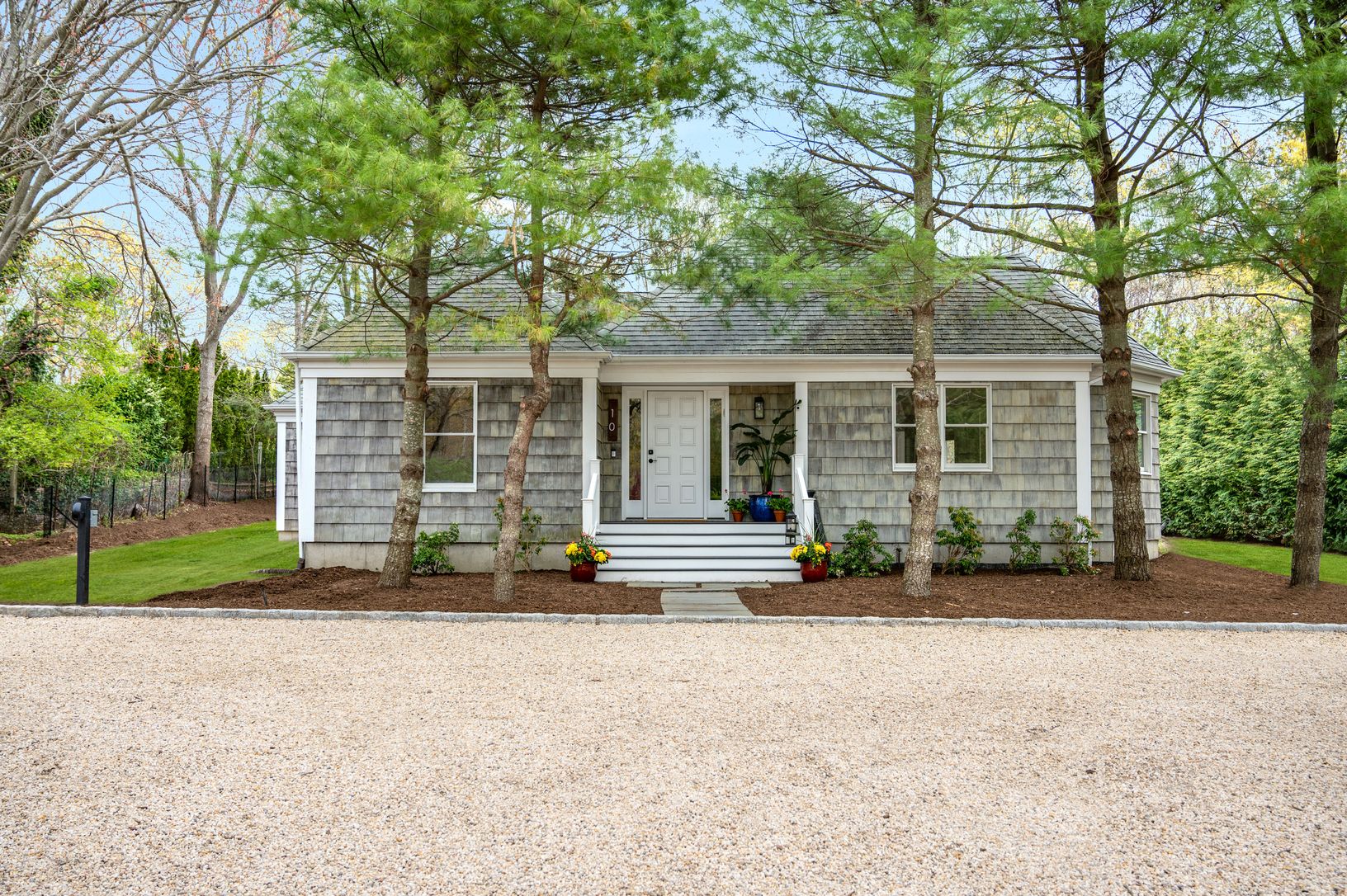  House front view with EV charger