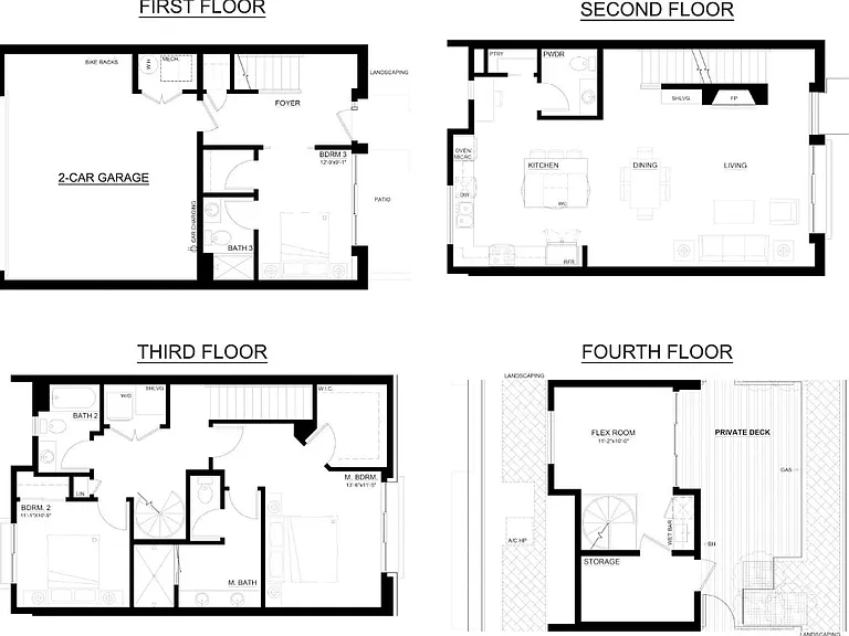 Park Central Townhomes - 4 Stories, 3 bedrooms, 31/2 bathrooms, 2 car garage and a rooftop deck w... — Photo 21
