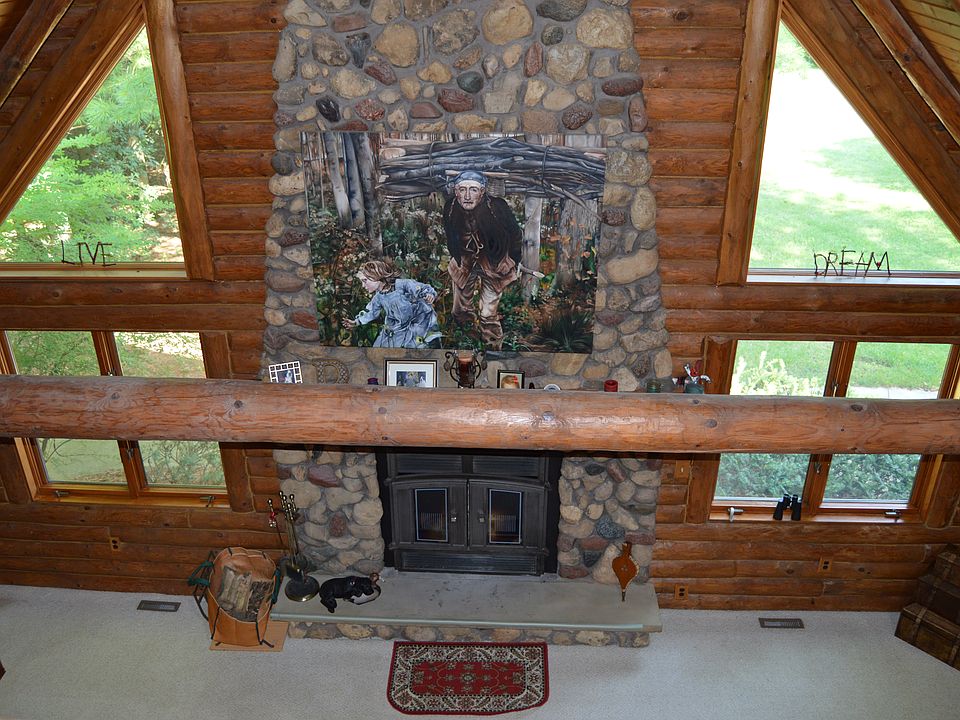 Natural fireplace.