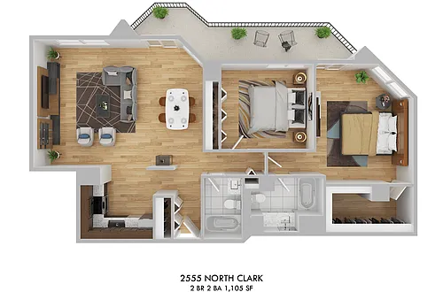 Floor plan 2 Bedroom