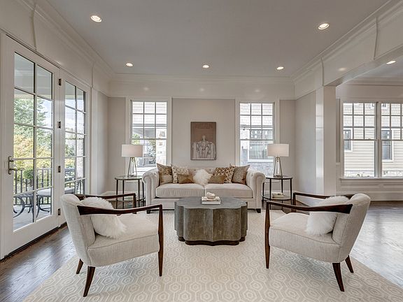 Living Room with stunning light and french doors
