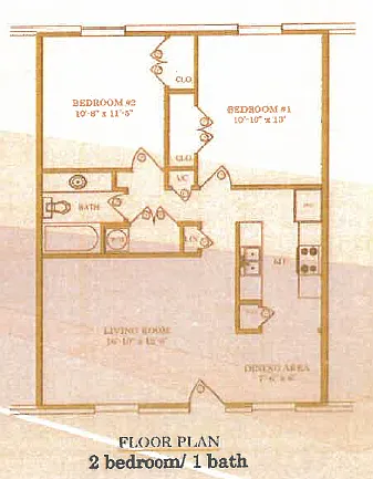 Floor plan 2 Bedroom